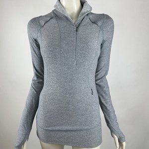 Lululemon Think Fast Pullover Women 4 Long Sleeve 1/4 Zip Pocket Rulu Gym‎ Run